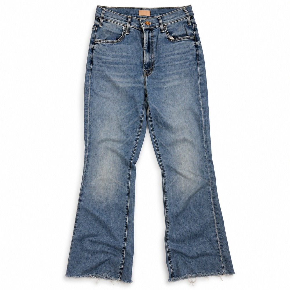MOTHER The Hustler Ankle Fray Jeans Women's 27 Healing Jar High Rise Flare